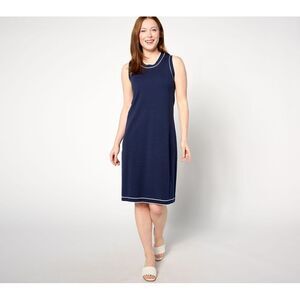 Maya J Women's Dress Sz XL Tank Tipped Trim Blue A634407